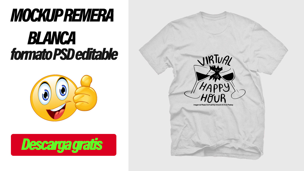 Download photoshop soluciones : Descargar Mockup de remera blanca ...