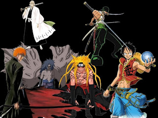 anime one piece naruto bleach