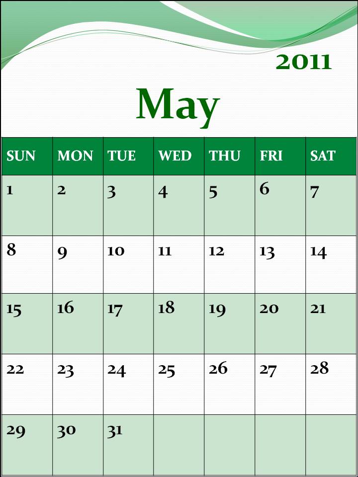 blank april calendars. 2011 Free Blank Calendar April