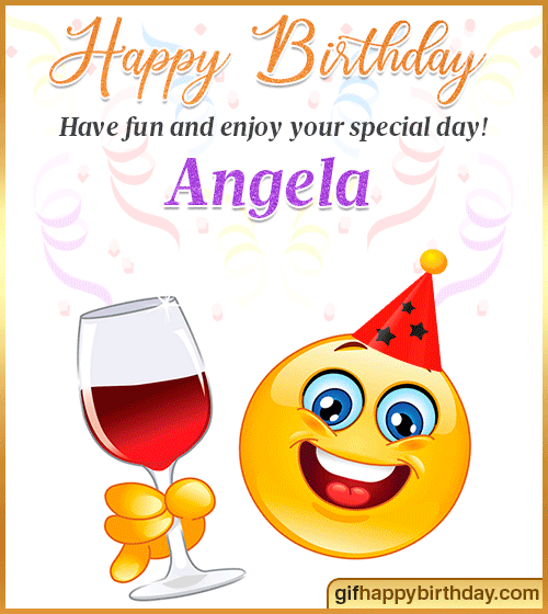 happy birthday angela gif