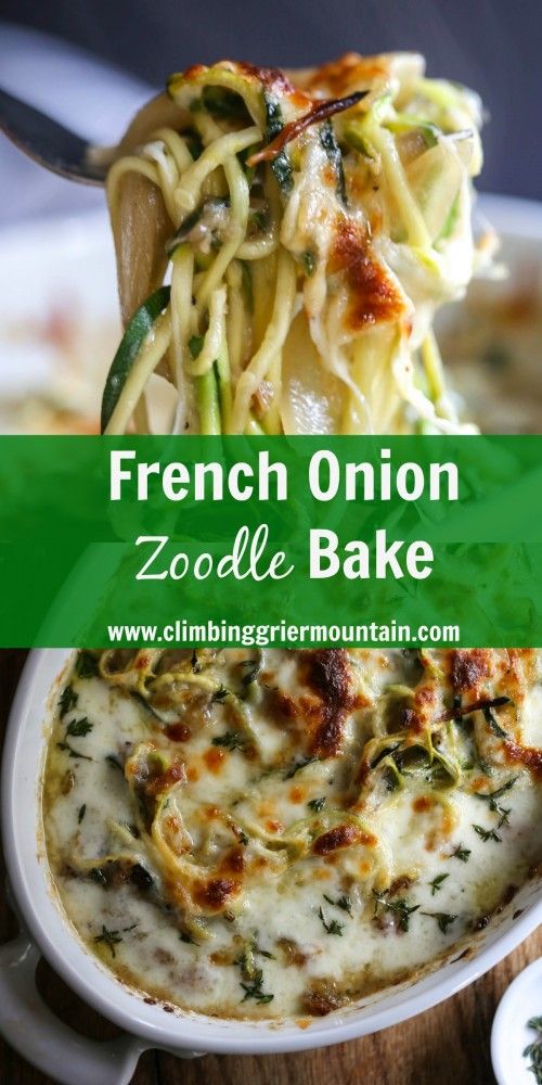 French Onion Zoodle Bake has all the flavors of the classic French soup french onion zoodle bake