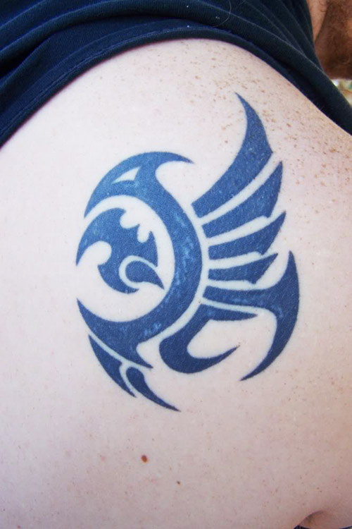 Cool Tribal Arm Tattoo Eagle Design