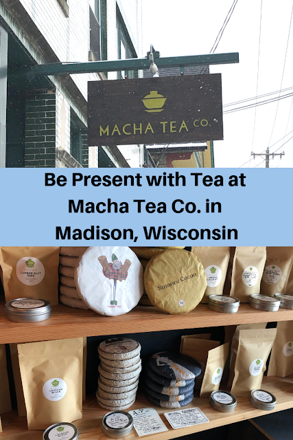 Enjoying tea and tea treats at Macha Tea Co. in Madison, Wisconsin