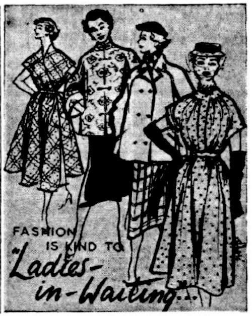 1953 Maternity Fashion Sketches