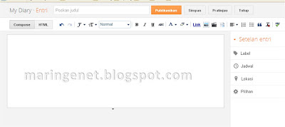Membuat posting, menulis artikel, blogspot