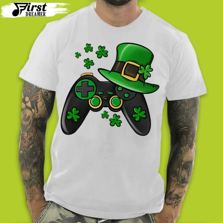 Video Game Controller St Patricks Day T-Shirts For Womens