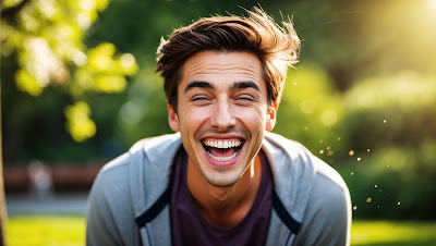 rapaz sorrindo