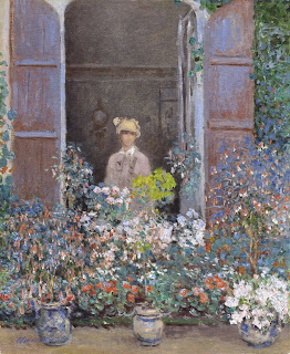 Camille Monet at the Window, Argentuile, 1873