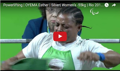 Esther Oyema Wins Power-Lifting Silver Medal