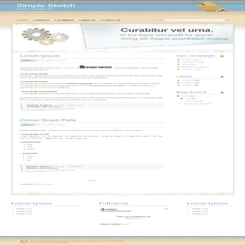 free blogger template Simple Sketch blogger template