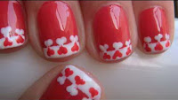 Valentine Heart Nail Design