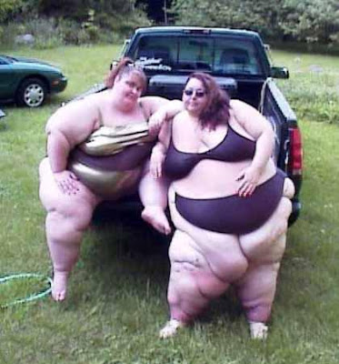 fat person in bikini. When a person gains weight,