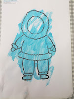 Un esquimau à la peinture dessin esquimau à imprimer dessin inuit à imprimer dessin esquimau à peindre coloriage hiver enfant