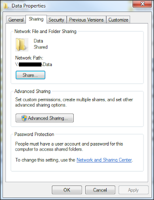 sharing folder windows