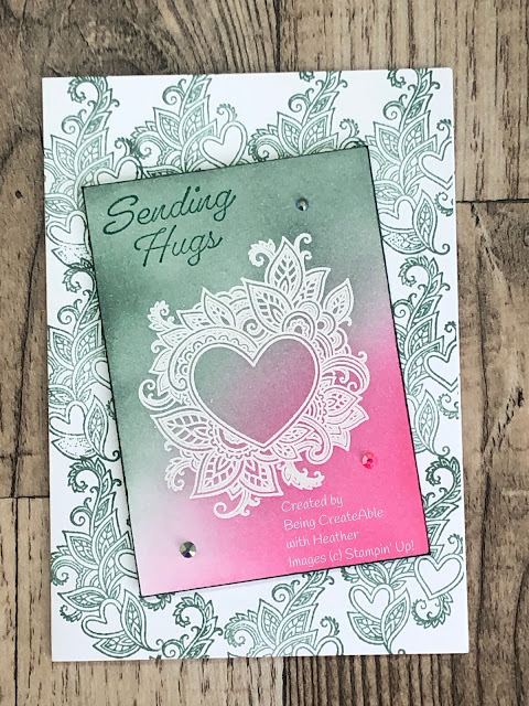 Henna Hearts, Heat Embossing, Stampin' Up!