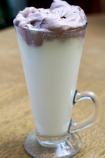White Hot Chocolate with Dark Chocolate Whipped Cream: Savory Sweet and Satisfying