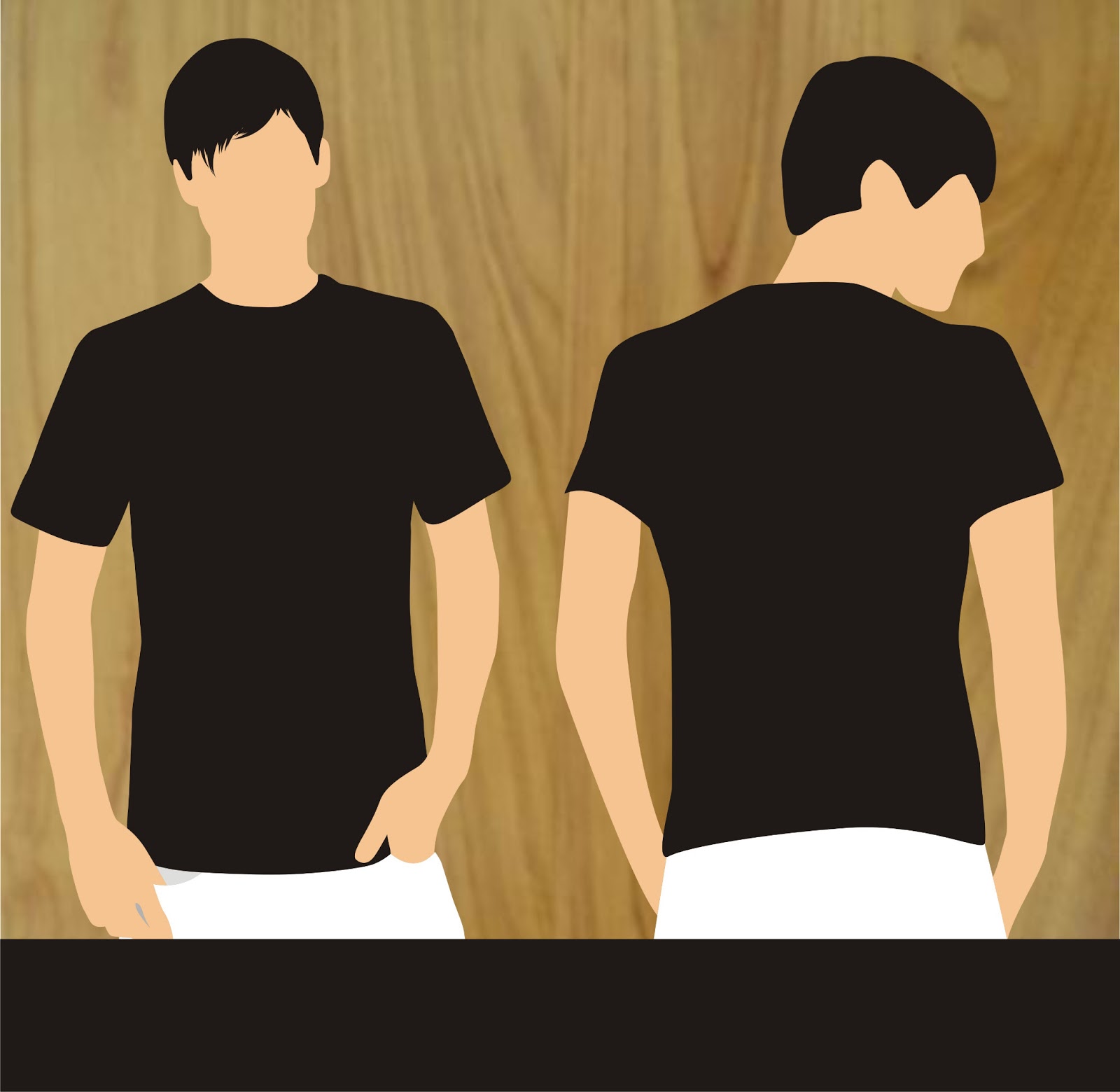 Vizart Clothing Kaos  Polos  Hitam 