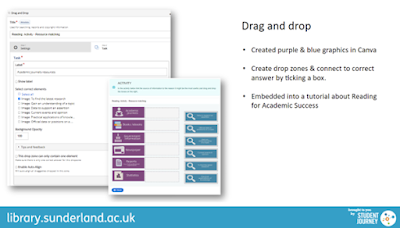 Screenshot of slide depicting a drag and drop activity