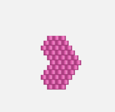Brick Stitch Beaded Heart Pattern by Lisa Yang Jewelry