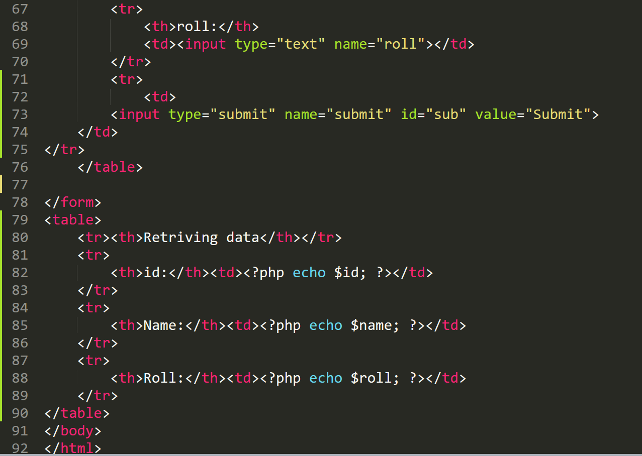 Insert data in Mysql using Php