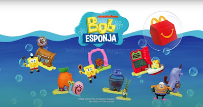 McDonalds Spongebob Toys 2022 Uruguay May Cajita Feliz Bob Esponja