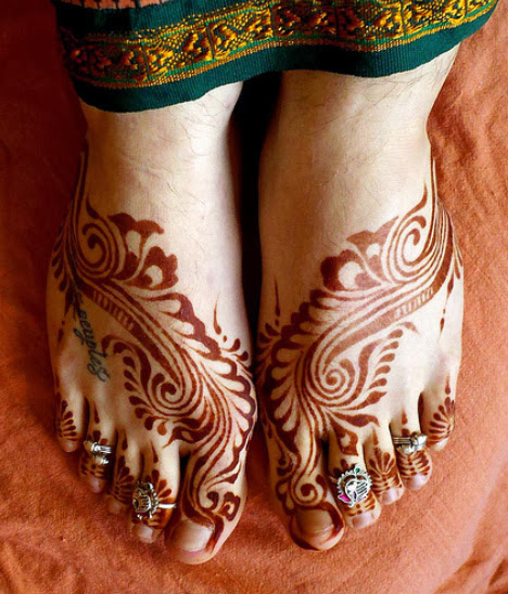 indian bridal mehndi designs feet 2013 2014 For Girls