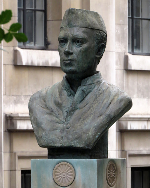 Bust of Jawaharlal Nehru by Latika Katt, India Place, India House, Aldwich, London