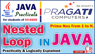 Nested Loop in Java (List of Prime Numbers from 1 to N) 
