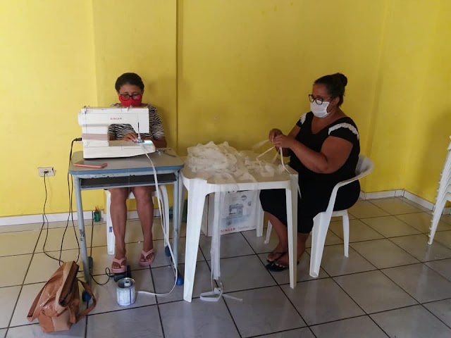 Assistência Social de Macajuba confecciona máscaras como prevenção ao Covid-19