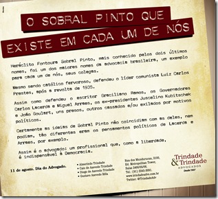 Anúncio Dia do Advogado