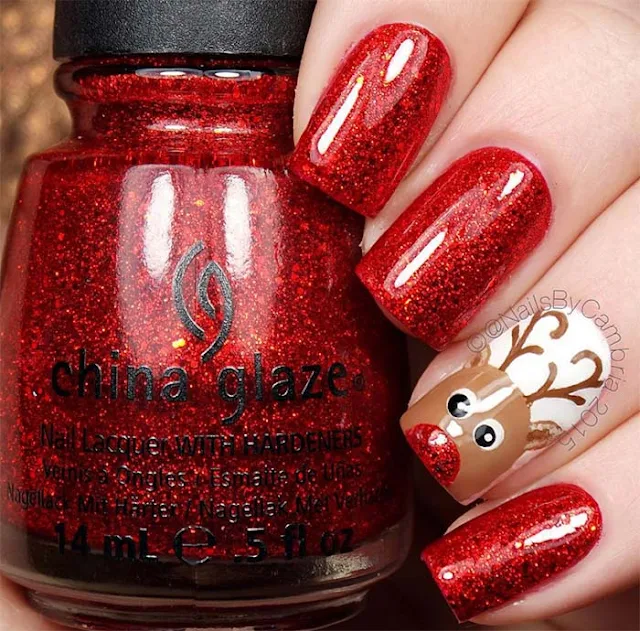 Beautiful Festive Holiday Nail Art Ideas