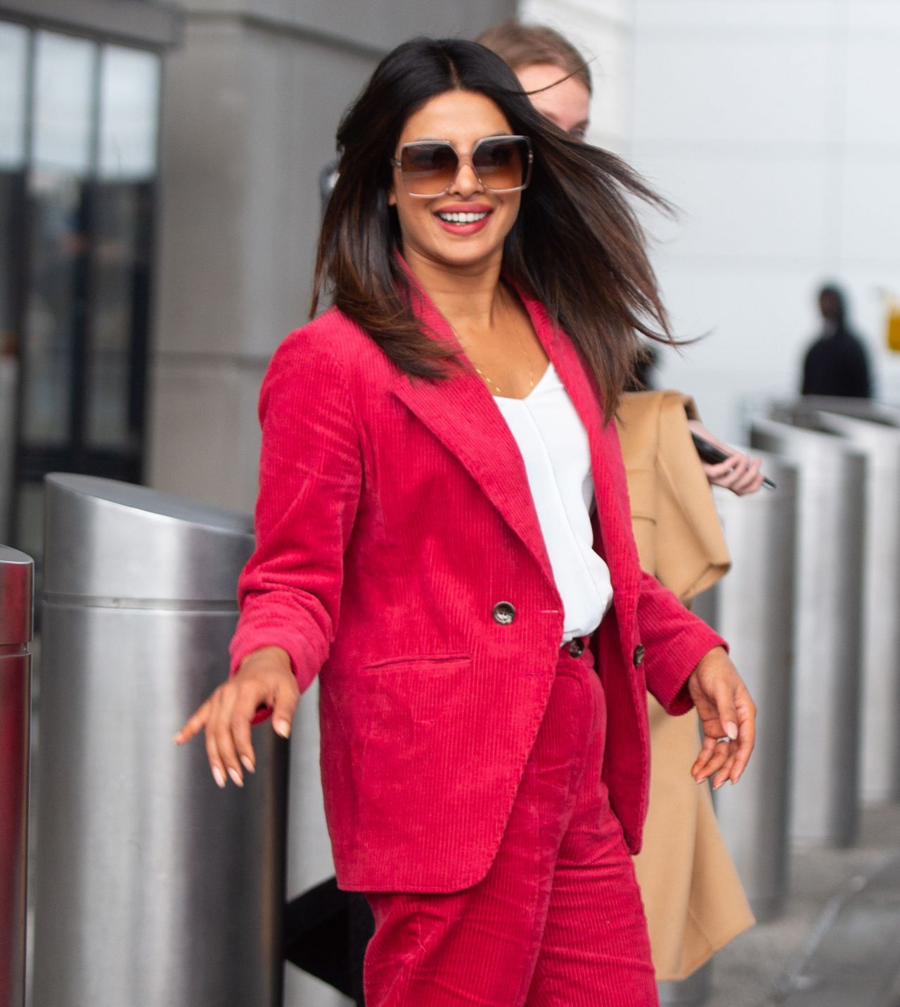 Priyanka Chopra travel style in JFK Airport