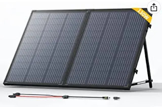 BougeRV 130W Portable Solar Panel at amazon - chawi deals