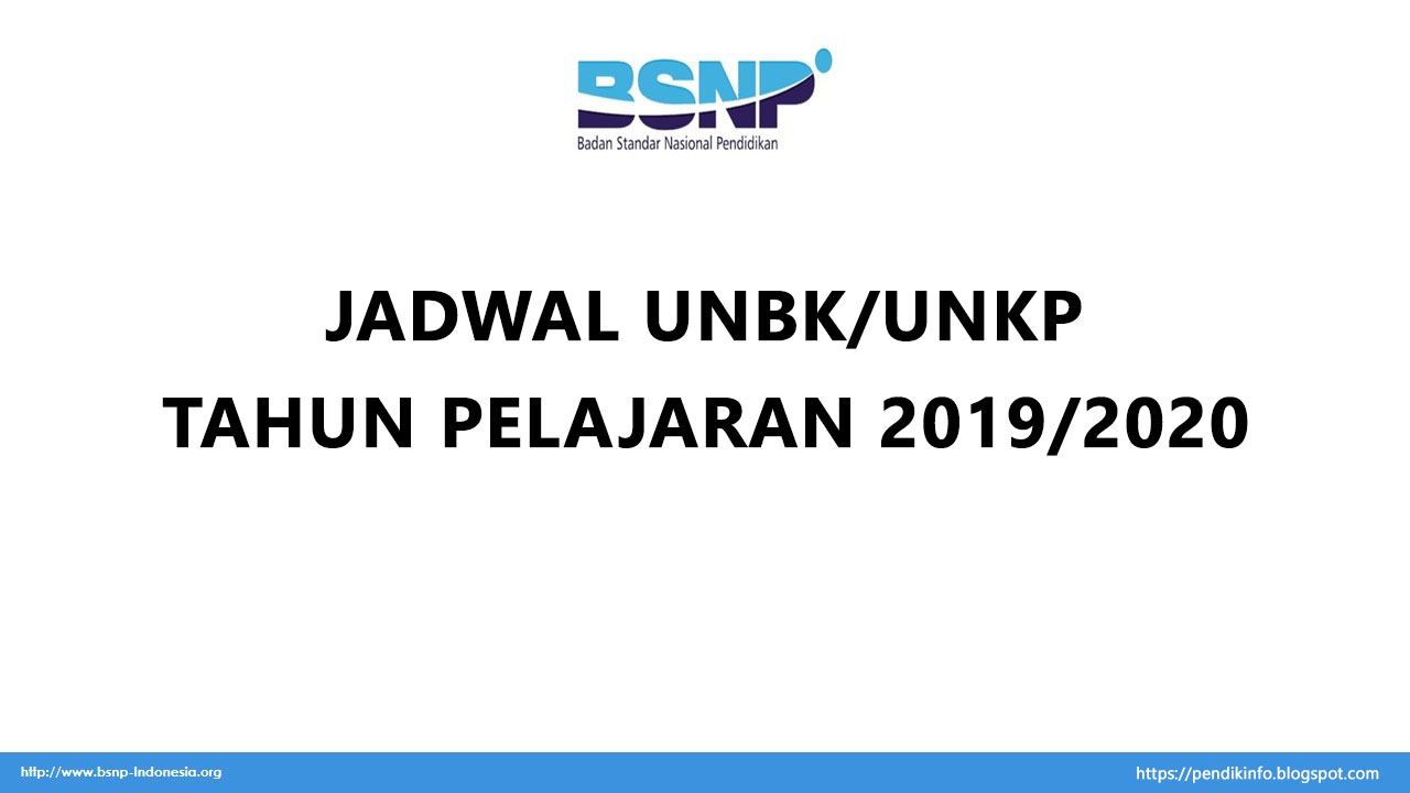 Jadwal Ujian Nasional 2019/2020 Lengkap