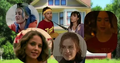 From left to right: The Manic Pixie Dream Girls in this capture from 'Ode to the Indie' are Kate Winslet from Eternal Sunshine, Margarita Levieva from Adventureland, Anna Paquin from The Squid and the Whale and Ellen Page from Juno.