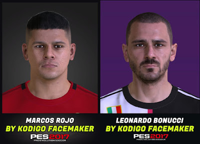 PES 2017 Facepack Marcos Rojo & Leonardo Bonucci by Kodigo