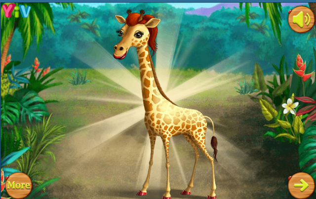 Animal Fashion Hair Salon Giraffe Finished