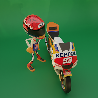 Kartun Motogp Marc Marquez Bersama Honda
