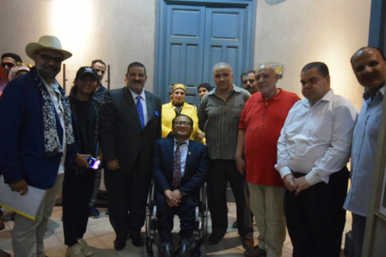 Photos from inauguration of the international caricature exhibition about 'Naguib Mahfouz'
