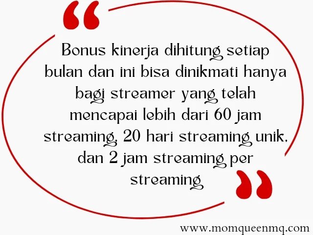 Poin perhitungan bonus IDN live