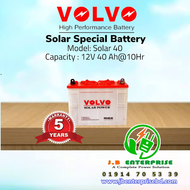 volvo solar battery 40 ah