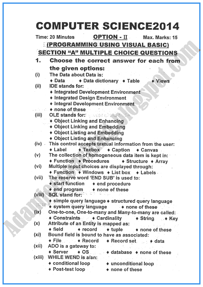 Computer-science-2014-past-year-paper-class-XII