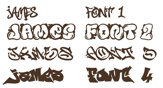 graffiti font bubble