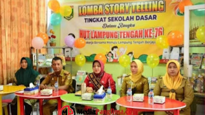 Peringati HUT Kabupaten Lampung Tengah, Bunda Literasi Gelar Lomba Story Telling Tingkat SD