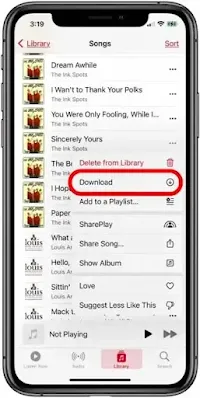 تشغيل اغاني من Apple Music