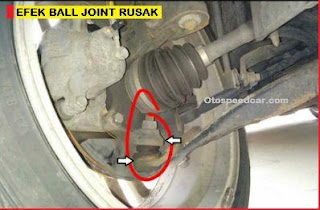 efek ball joint mobil rusak