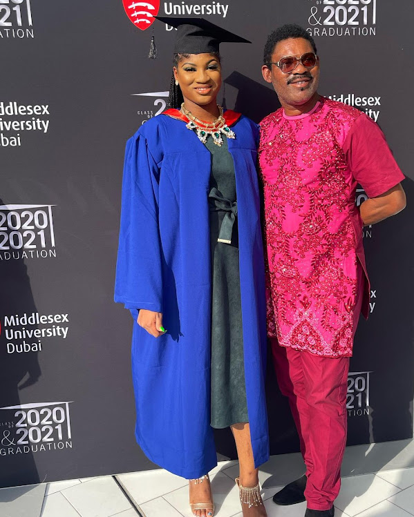 Triple Triple- Omotola Jalade says as she celebrates her 25th wedding anniversry, her husband birthday and her daughter graduation on the same day (Photos)