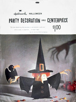 Front envelope of a bewitching sorceress with vulture - shown here from guidebook series The Halloween Retrospect