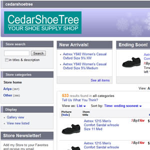 Cedar Shoe Tree's eBay Store