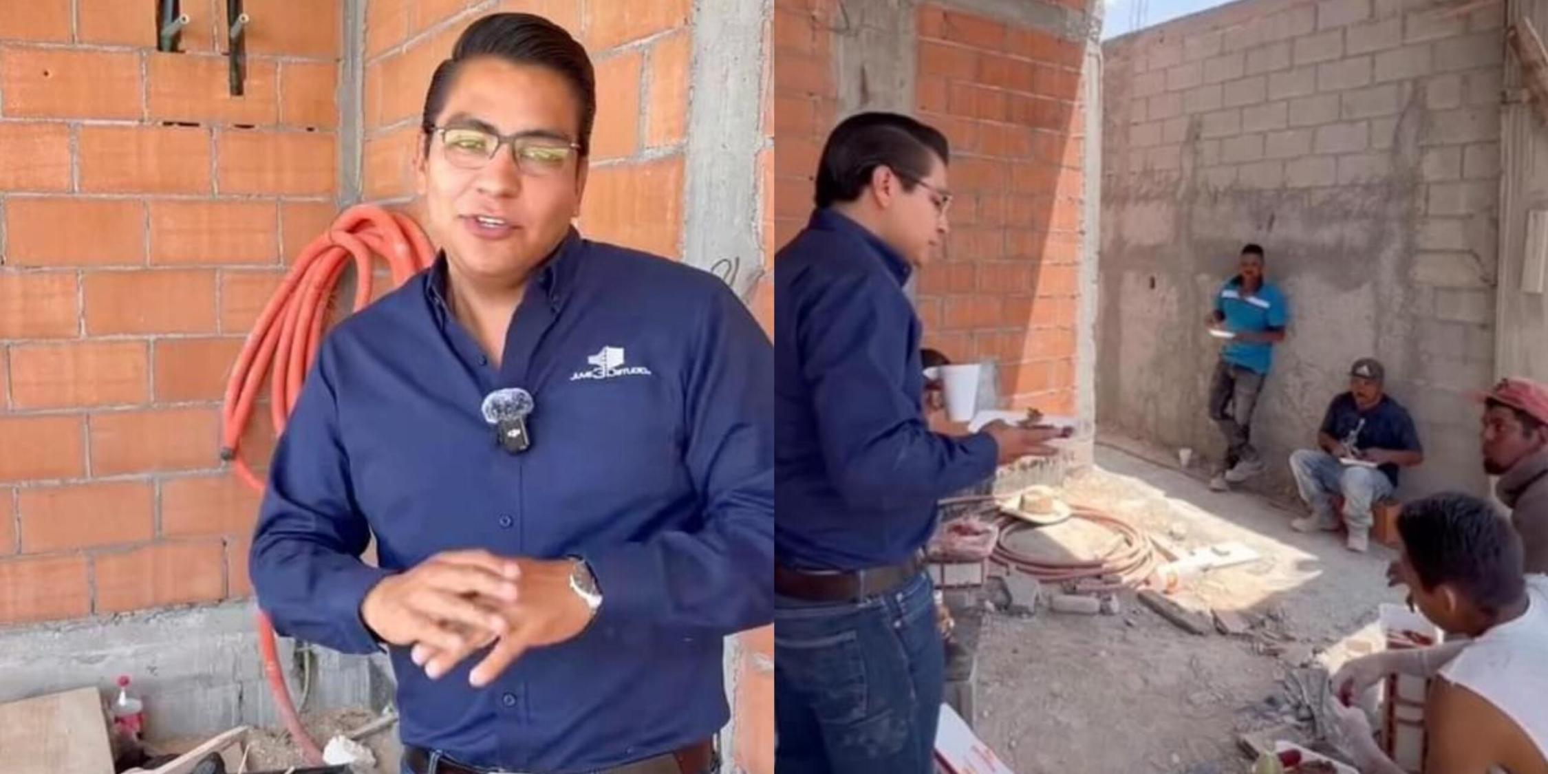 El arqui Juve 3D Studio le hizo una carnita asada a sus empleados por el día del albañil